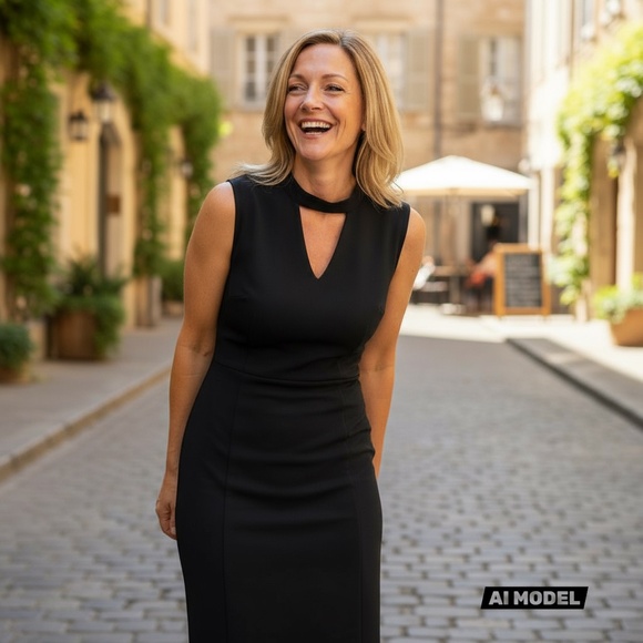 Loramendi Dresses & Skirts - Loramendi Black Sleeveless Shift Dress Size XL